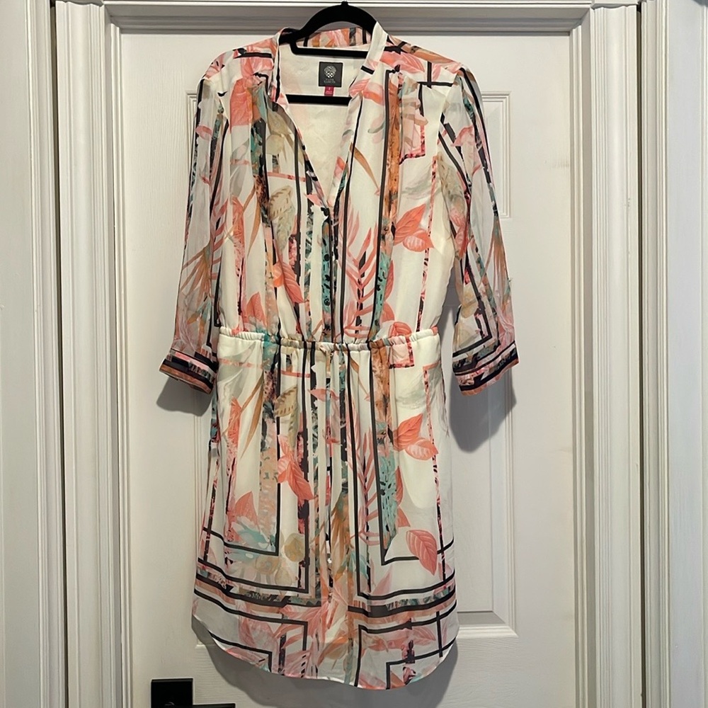 Vince Camuto sheer fancy dress size 8